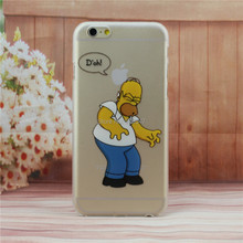 2014 New arrive 22 stylel For Apple iphone 6 case Transparent Snow White simpson Hand grasp