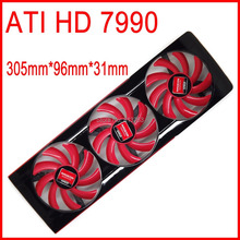 FD7010H12S DC 12V 0.35A For AMD ATI HD 7990 Video Card VGA Fan HD7990 Graphics Card Fan 4 Wire Cooling Fan