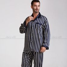 Mens Silk Satin Pajamas Set Pajama Pyjamas PJS Set Sleepwear Nightwear Loungewear S M L XL