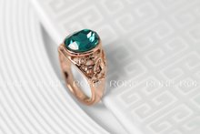 ROXI Christams Gift Classic Genuine Austrian Crystals Sample Sales Rose Gold Plated Blue Stone Ring Jewelry