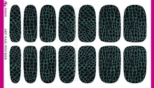 3D Black Background Dark Green Tartan Water Transfer Design Nails Stickers Manicure Styling Tools Water Film Paper Decals