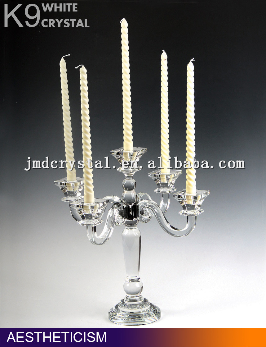 2014 Wholesale candlestick Morden Crystal Candle holders cheap Glass