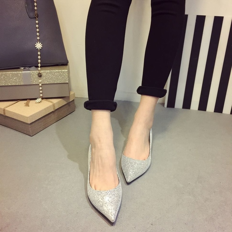 ... peu profonde coréenne OL chaussures confortables glitter talons hauts ... peu profonde coréenne OL chaussures confortables glitter talons hauts