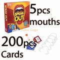 5 Pieces Speak Out game mouths 200 pcs playing cards Set Speak Out board game table