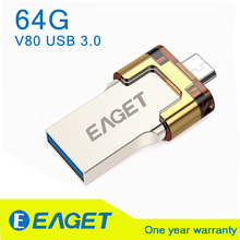 EAGET Official V80 64G 64GB Smartphone USB 3.0 Flash Drive Pen Drive Micro USB Stick 3.0 Android Smart Phone Tablet PC