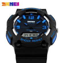 Nuevo reloj Digital hombres reloj análogo de silicona analógico LED Digital fecha alarma hombres de pulsera deportivo militares s reloj de choque