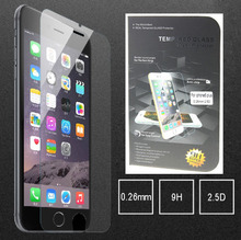 For iPhone 6 Plus Explosion Proof 2.5D Ultra Thin 0.26mm 9H Premium Real Tempered Glass Film Screen Protector Free Shipping