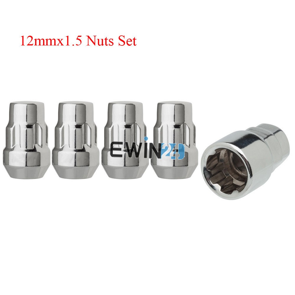 4PCSSet Car Anti-theft Nuts for Your Car Styling M12x1.5 Wheel Lock Nuts Silver Car Alloy Nuts (3)