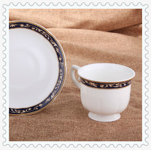 Hot Sale Free Shipping White Ceramic Coffee Cup Set Top Bone China And Saucer
