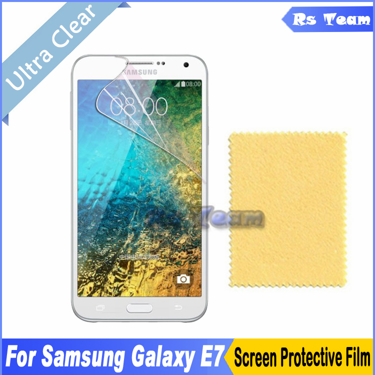 6pcs/lot HD Clear Front Screen Protective Film For Samsung Galaxy E7 Screen Protector Display Guard Film With Retail Package
