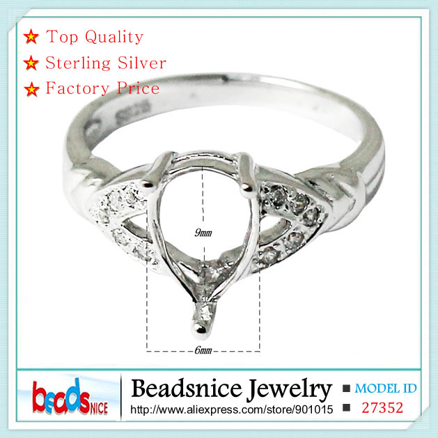 Beadsnice ID27352 Diy 925 sterling silver rings wh...