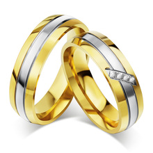 new cute High Quality  couple rings for men / womrn lovers wedding engagement gold rings for 1pcs JZ0079