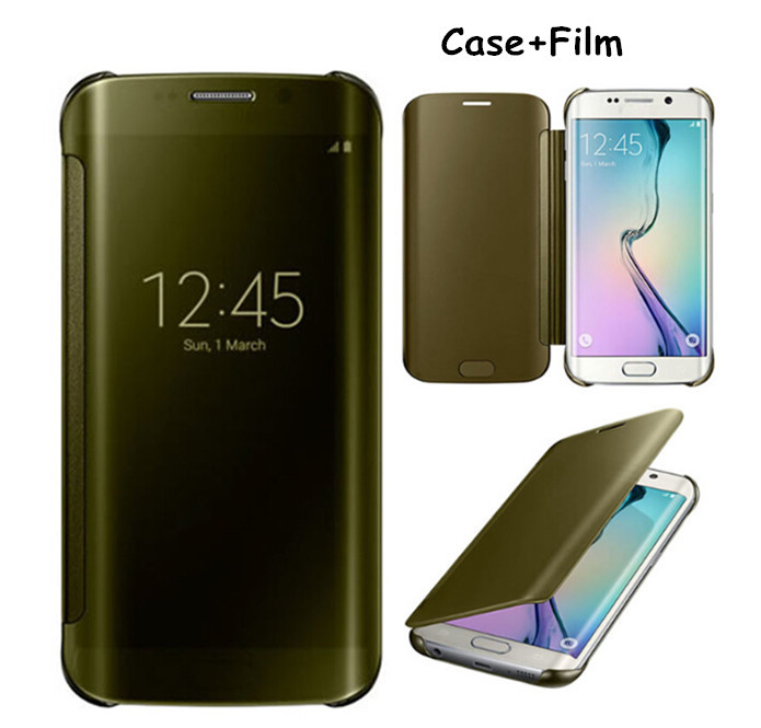 newest clear view mirror cover flip book phone for samsung galaxy s6 s6 edge original newest clear view mirror cover flip book phone for samsung galaxy s6 s6 edge original
