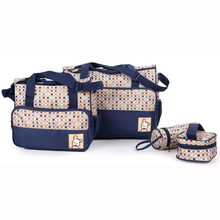 5pcs/set Multi-function Mummy Diaper Bag Baby Nappy Bags for Mom Stroller Changing Package Maternity Organizer Mother Care 060