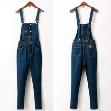2016 new slim Jumpsuit winter cowboy Korean fashion student summer female Bib pants 1156