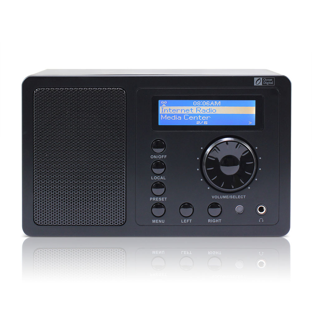 Ocean Digital Internet Radio Alarm Clock with Sleep Timer Remote Control WiFi Connection Radio Stations Player