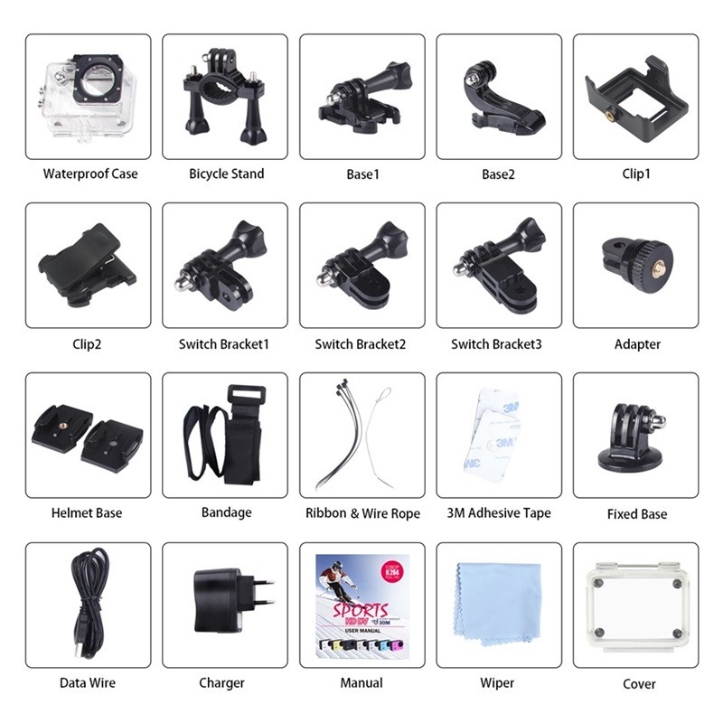 sj7000 wifi camera accessories