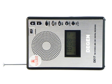 DEGEN DE17 FM Stereo MW SW LCD Radio DSP World Band Receiver Alarm Quarz Clock A0904A