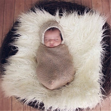 2016 60*50cm wool Blanket Basket Stuffer Mongolia Fur Photography Props Newborn Photography Props baby super soft plush blankets