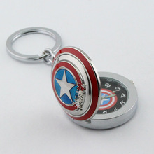 Fashion Jewelry Wholesale a lot Captain America Pocket Watch Pendant Keychain