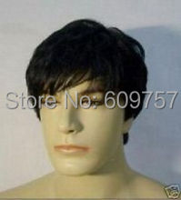 Korean Men man Short New Healthy Short Black Hair Men’s Wig 100% Kanekalon fibre no Lace Front Wigs Free deliver