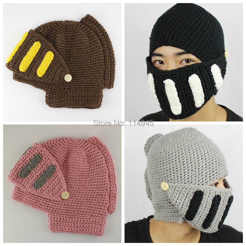 hat helmet Shipping.jpg Knight  Helmet 7 Free Crochet Roman Colors beanie Hat Beanie