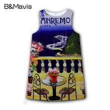 Hot Summer Dresses For Girls Sleeveless Floral Girls Clothes 2016 Brand Girl Dress Fashion Children Clothing Princess Costume