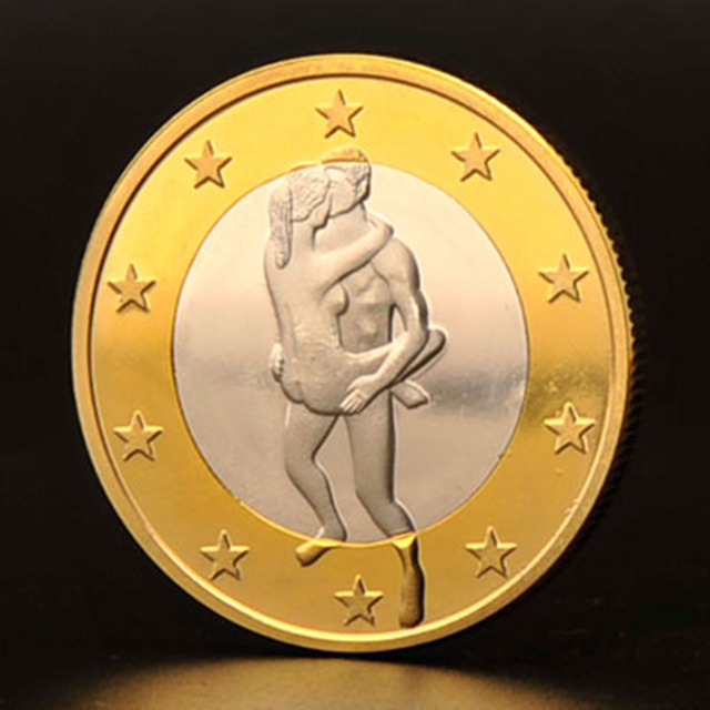 Euro-del-amor-del-sexo-enton%C%B-monedas-de-plata-y-oro-revestidos-rusia-conjunto-de-la