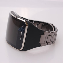 Black Metallic Replacement Wristband Fitness Bracelet Strap For SAMSUNG Gear S R750 Steel Belt With Debugger