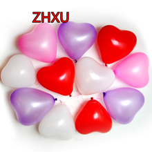 Free shipping 10pcs10 inch heart latex balloon air balls inflatable balloons wedding birthday party decoration floating toys