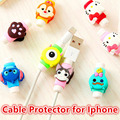 FFFAS Cute Cartoon Cable Protector de cabo USB Cable Winder Cover Case For IPhone 5 5s