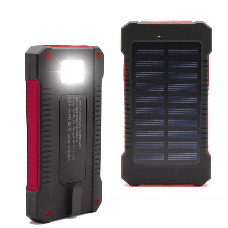 New Portable Waterproof Solar Power Bank 10000mah Dual-USB Solar Battery Charger for All Phone New Portable Waterproof Solar Power Bank 10000mah Dual-USB Solar Battery Charger for All Phone