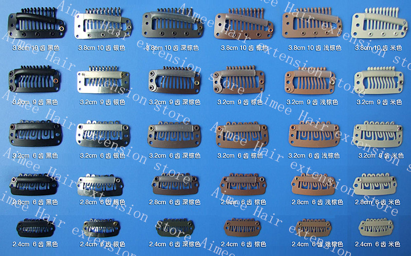 Free shipping 100pcs Dark brown 3 2cm font b hair b font snap wigs clips for
