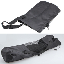 2015 New Arrival Fine Nylon Yoga Mat Bag Carrier Mesh Center Black W Free Shipping