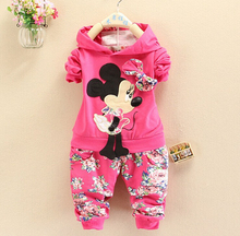 2015 new fashion Spring Autumn baby girls Sport suit set long sleeve children hoodies pants clothes