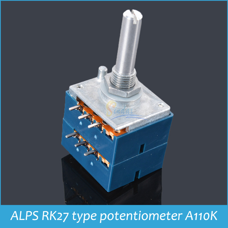 Купить 1шт a100k потенциометр alps rk27 Тип потенциометра a100k раунд ...