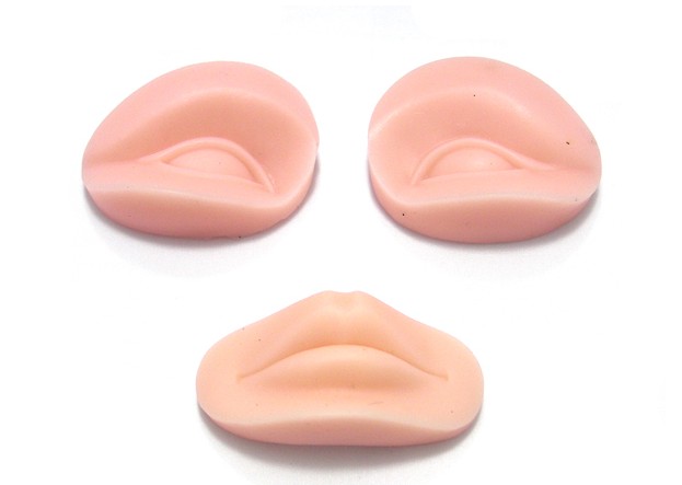 Free shipping 5sets 3D Permanent Makeup Practice Skin Replacement Parts Training Mannequin Head For Tattoo Practice Skin