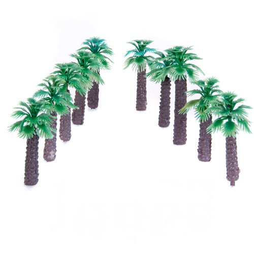 5pcs/lot 10pcs 2 Inch Model Palm Trees Layout Train Scale 1/400-in 