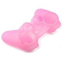 Pink Silicone Anti-Slip Protector Case Skin Cover for PS3 Controller