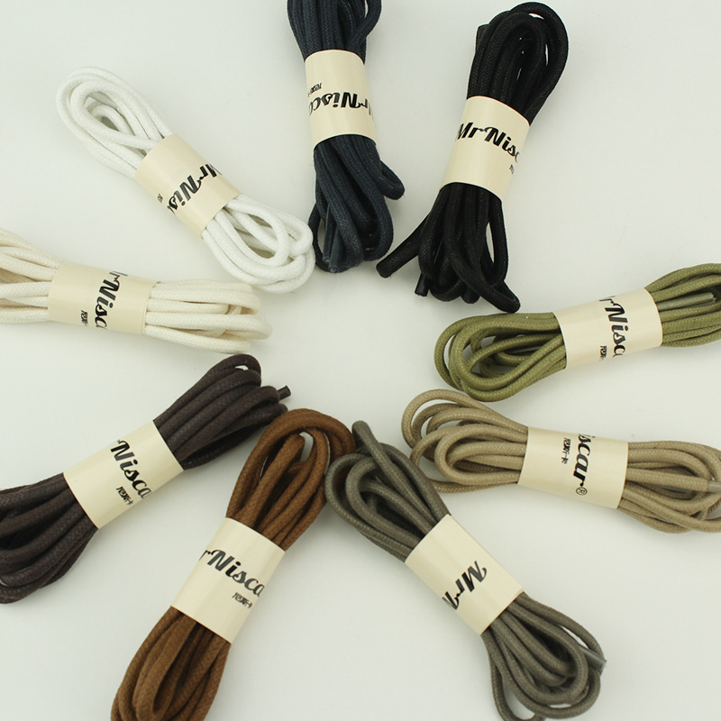 Basketball Shoelaces Sports Shoelaces Leisure Mountaineering Waxing Anti-skid Polyester Round Shoelaces 60~180 cm