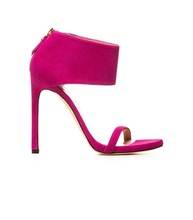 Sexy High Heels Womens Gladiator Roman Open Toe Cut Out Suede Nubuck Leather Mules Sandals Strap