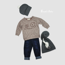2016 New Fashion Baby Boy Clothes Cartoon Casual Kids Infant Girl Children Clothing Cotton Long Sleeve T Shirt Spring Autumn