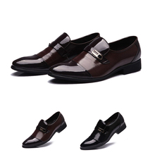 Mens Wedding Leather Shoes Male Solid Lace-up Pointed Toe WaterProof Fashion Soft Summer Breathable Business Shoes For Mens