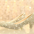 Luxury Lady Formal Dress Shoes Girl Wedding Dress Shoes Bridal Shoes Middle Heel 5cm Evening Anniversary