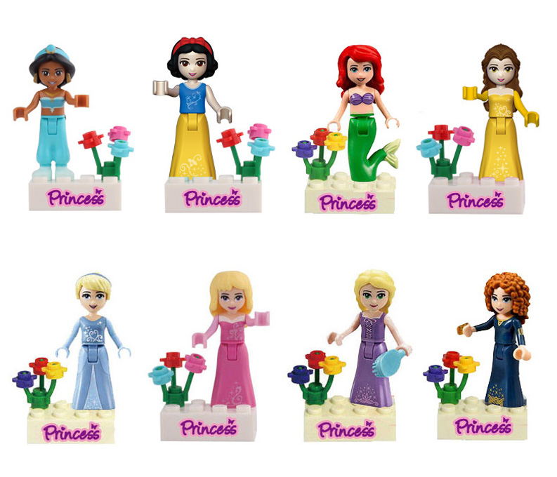 8pcs Queen Princess Figures Compatible 