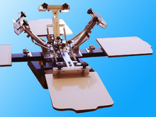 1Set 4 color 4 station T-shirt screen printing machine without base good quality free shipping by DHL (many areas)