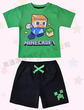 Retail new 2015 summer Baby Kids cartoon Pijamas short Sleeve Cotton Pyjamas Boys Sleepwear Childrens Clothing