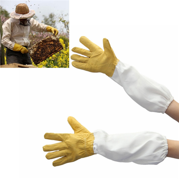 A Pair of Protective Beekeeping Gloves Goatskin Bee Keeping Vented Long Sleeves Beekeeping Tools The Beekeeper