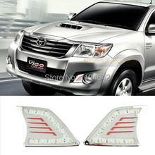 High quality! 2012~2013 TOYOTA HILUX VIGO daytime running light Fog lights 2pcs/set ! DRL LED fog lights 12V,6000k