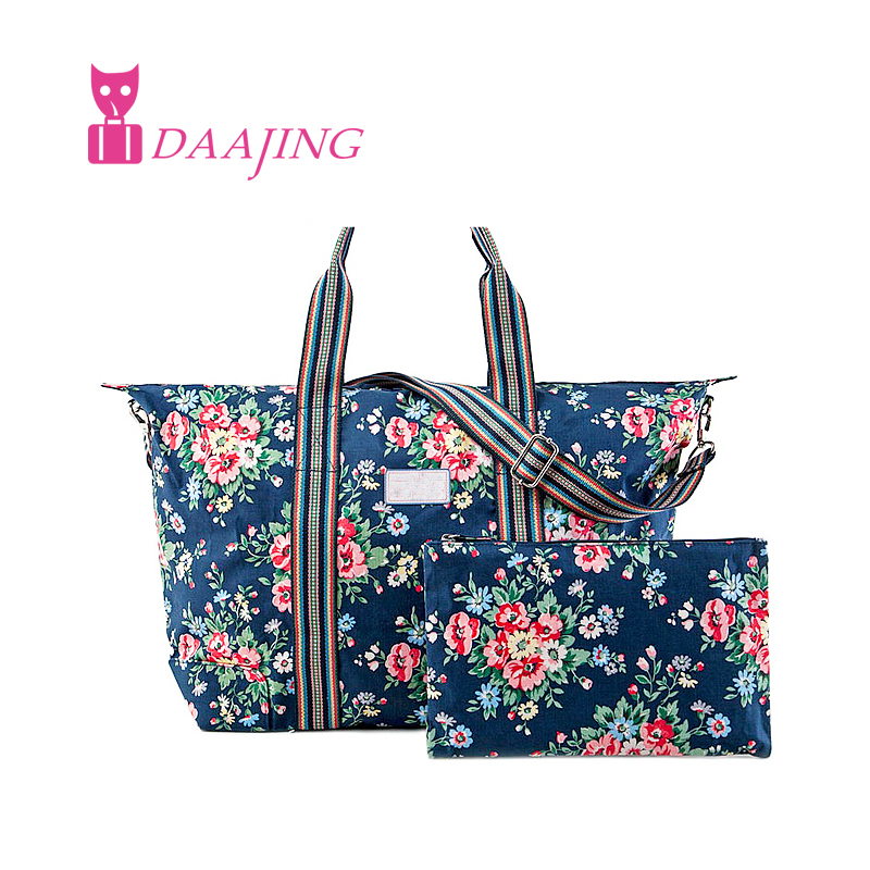 FREE SHIPPING Kingswood Rose cath canvas foldaway overnight bag Clock waterproof women handbags London Buses tote